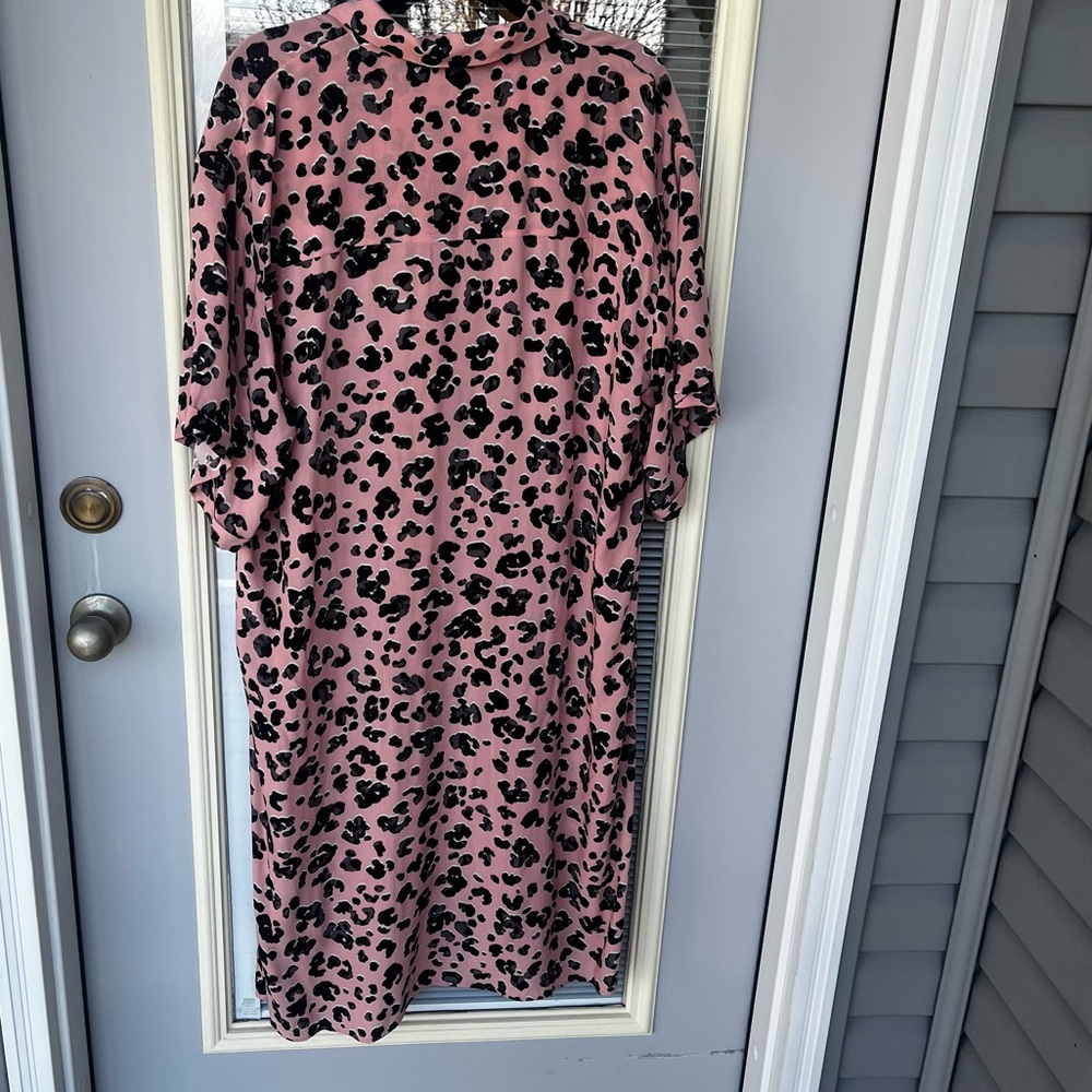 Maeve by Anthropologie NWT Rita Printed Tunic Side Slits Leopard Midi Size 1X - Picture 6 of 8